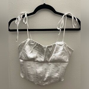 PacSun La Hearts Satin Corset Crop Top